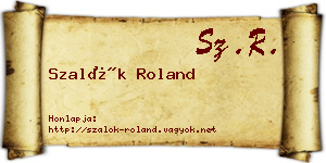 Szalók Roland névjegykártya